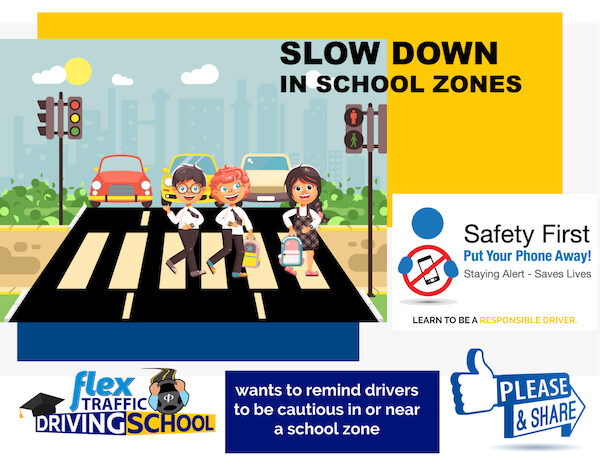 Be cautious in school zones as students return